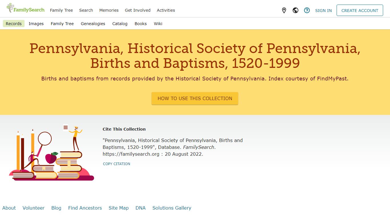 Pennsylvania, Historical Society of Pennsylvania, Births and Baptisms ...